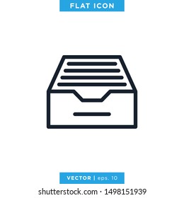 Archive Storage Icon Vector Design Template