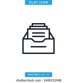 Archive Storage Icon Vector Design Template