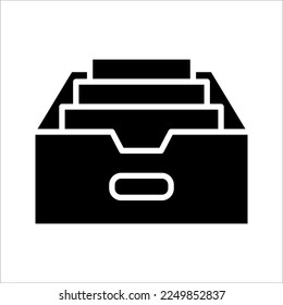 Archive Storage Icon Vector Design Template, vector illustration on white background