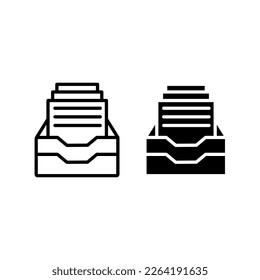 Archivo Icono de almacenamiento Vector Diseño de la ilustración de la plantilla en fondo blanco..eps