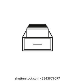 Icono de almacenamiento de archivo. Ilustración vectorial. Eps 10.