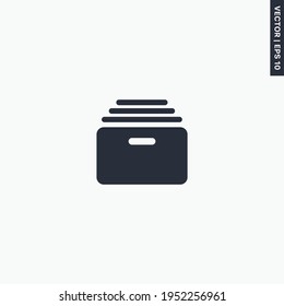 Almacenamiento de archivo, icono plano de calidad superior. Concepto de logotipo vector para gráficos web, EPS 10