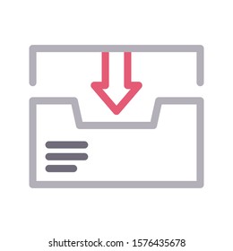 archive vector color line  icon 