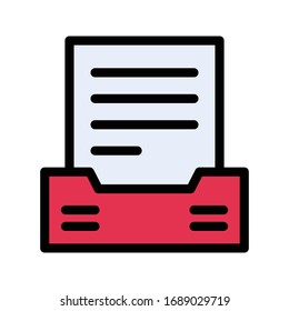 archive vector flat color icon 