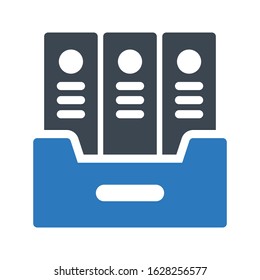 archive vector glyph color icon 