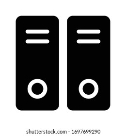 icono plano de glifo vectorial de archivo 
