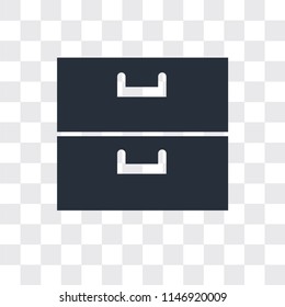 Archive vector icon isolated on transparent background, Archive logo concept