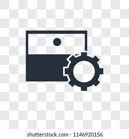 Archive vector icon isolated on transparent background, Archive logo concept