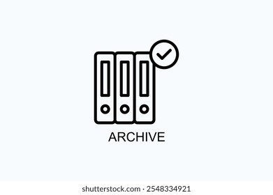 Archive Vector Icon Or Logo Illustration