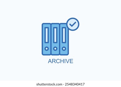 Ilustração De Logotipo Ou Ícone De Vetor De Arquivo Morto