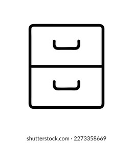 Icono de vector de archivo, estilo de esquema, aislado en fondo blanco.