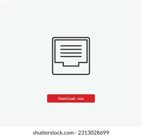Icono de vector de archivo. Símbolo en estilo de arte de línea para diseño, presentación, sitio web o elementos de aplicaciones, logotipo. Gráficos vectoriales de píxeles - Vector