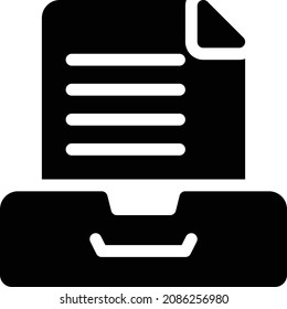 archive vector illustration isolated on a transparent background . glyph vector icons for concept or web graphics.