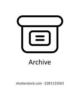 Archive Vector   outline  Icons. Simple stock illustration stock 