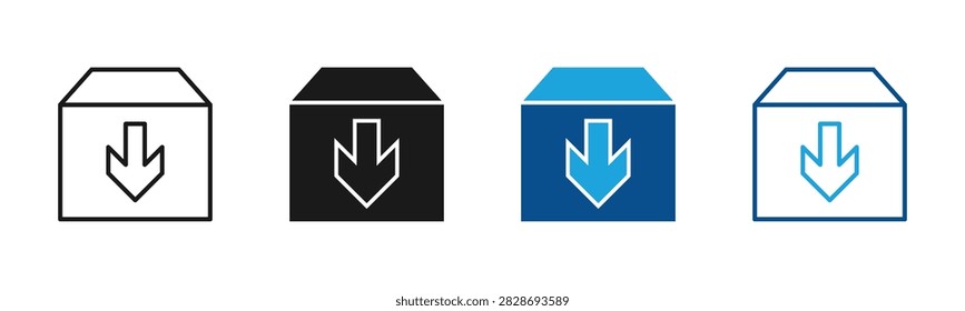 Archive web icon with multiple style collection