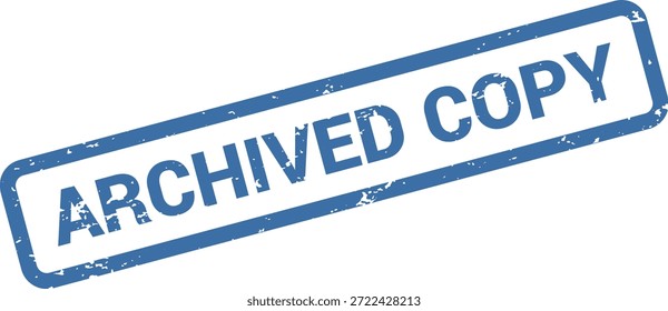 Archived Copy Rubber Stamp Vector – Blue Grunge Document Label