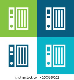 Archives Flat four color minimal icon set