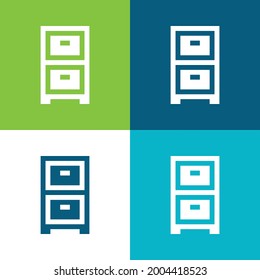 Archives Flat four color minimal icon set