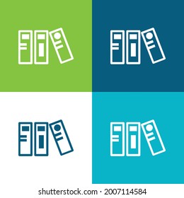 Archives Flat four color minimal icon set