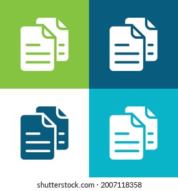 Archives Flat four color minimal icon set