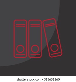 Archives folder line icon