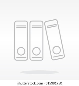 Archives folder line icon