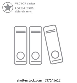 Archives folder line icon