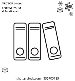 Archives folder line icon