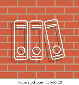 Archives folder line icon