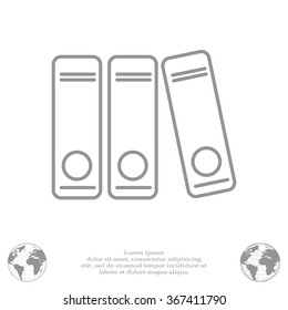 Archives folder line icon