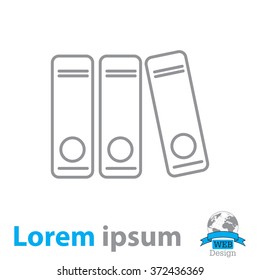 Archives folder line icon