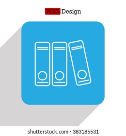 Archives folder line icon