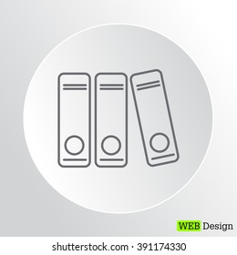 Archives folder line icon