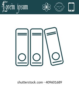 Archives folder line icon