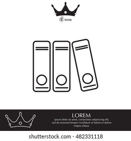 Archives folder line icon