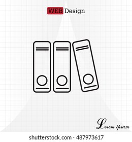 Archives folder line icon