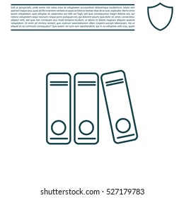 Archives folder line icon