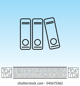 Archives folder line icon