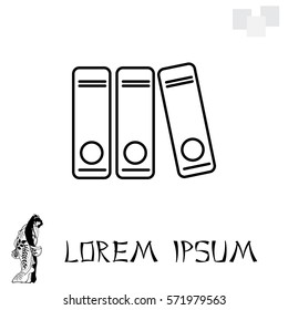 Archives folder line icon