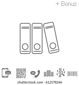 Archives folder line icon