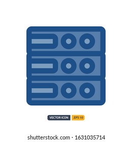 archives icon in Blue Outline Color style isolated on white background. for your web site design, logo, app, UI. Vector graphics illustration and editable stroke. EPS 10.