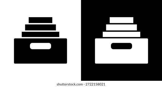 Arquivos ícone ilustração vetorial - ícones de vetor estilo preto de alta qualidade
