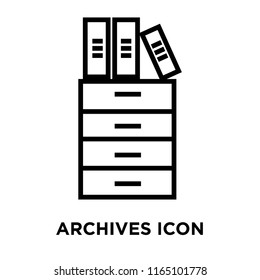 Archives icon vector isolated on white background, Archives transparent sign