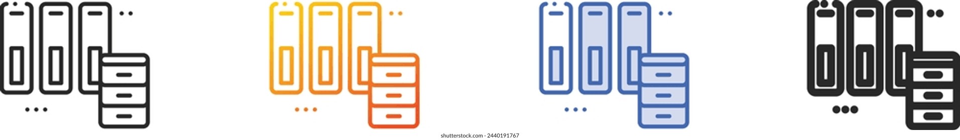 archives icon.Thin Linear, Gradient, Blue Stroke and bold Style Design Isolated On White Background