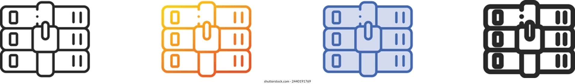 archives icon.Thin Linear, Gradient, Blue Stroke and bold Style Design Isolated On White Background