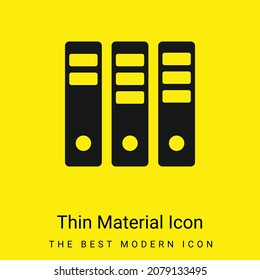 Archivo icono de material amarillo brillante mínimo