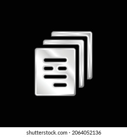 Archives silver plated metallic icon