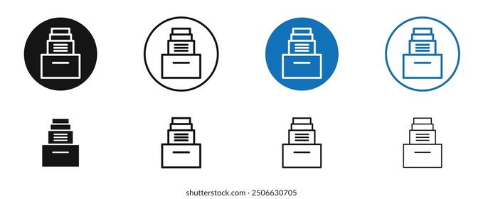 Icono de Vector de Archivar en colores negro y azul