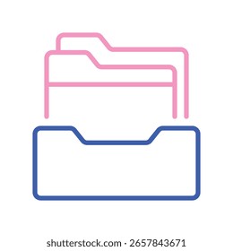 Vector de Archivar para la gestión organizada de oficinas, ilustración de carpetas de archivos, documentos comerciales y almacenamiento de registros