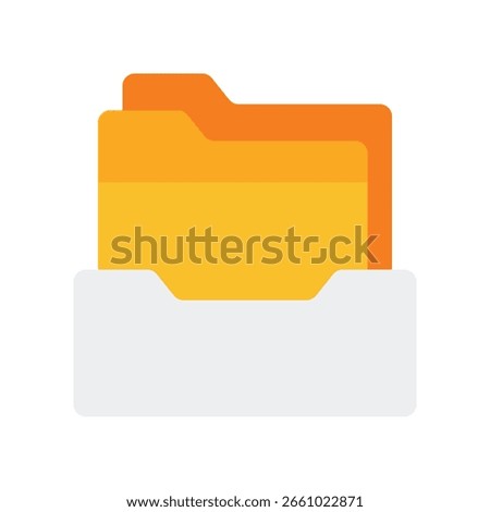 Archives Vector for Organized Office Management, File folder illustration, business document and record storage